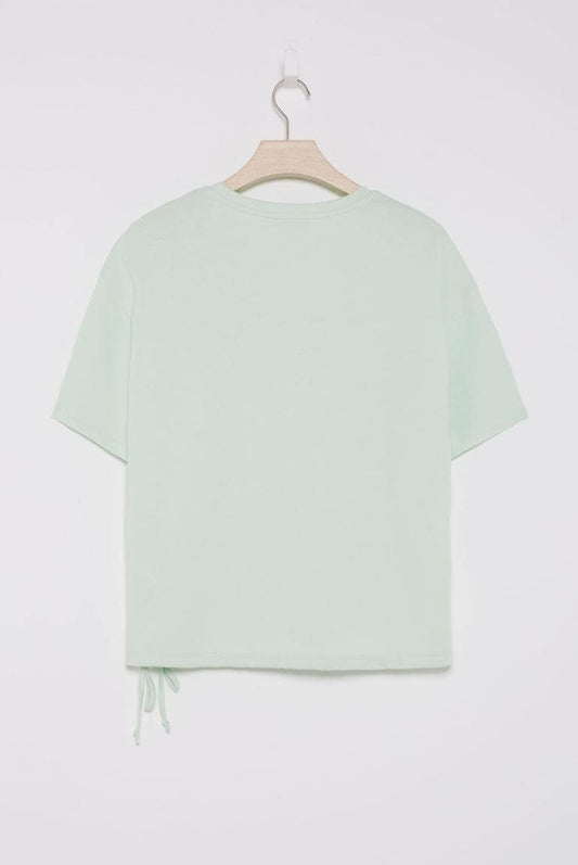 T-SHIRT TOM:BE MIT TUNNELZUGSAUM VON SENSES IN PASTEL-LIME MZ#00868 Mode-Zauber