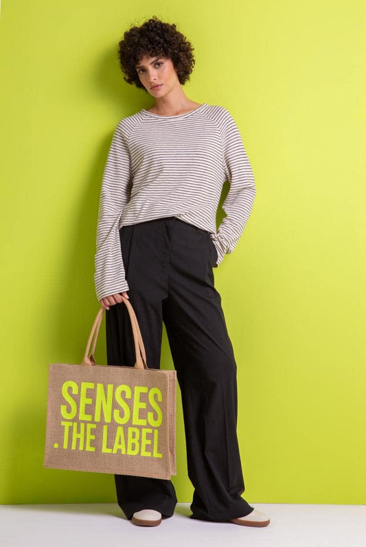 SHOPPER AN:SE AUS JUTE MIT LOGO PRINT VON SENSES IN BAST MZ#00851 Mode-Zauber
