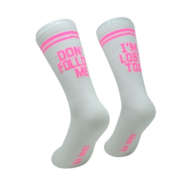 SPORTSOCKEN VON LUA MIT FARBIGEN SCHRIFTZUG IN VERSCHIEDEN FARBEN MZ#00645 Mode-Zauber