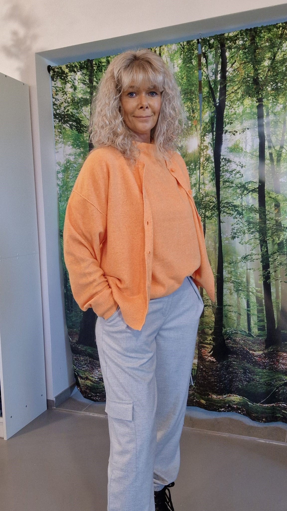 STRICKJACKE W24B301LTD VON PENN & INK IN ORANGE MZ#00642