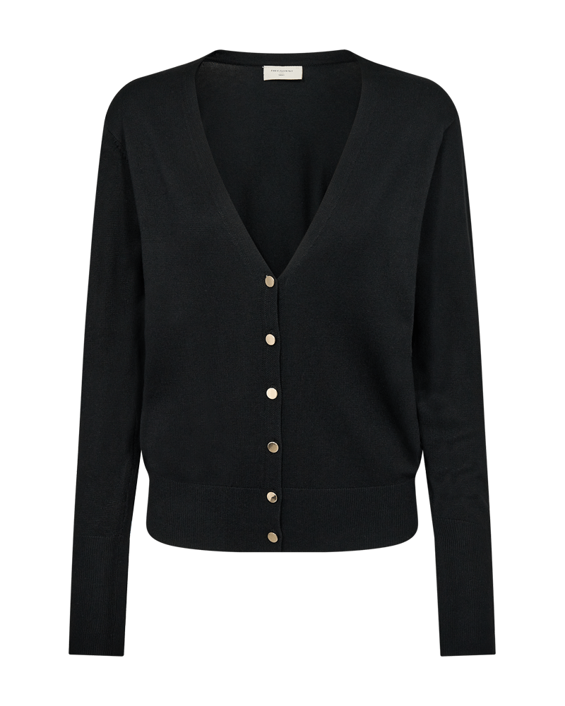 STRICKJACKE FQKATIE-CARDIGAN VON FREE/QUENT SCHWARZ MZ#00873 Mode-Zauber