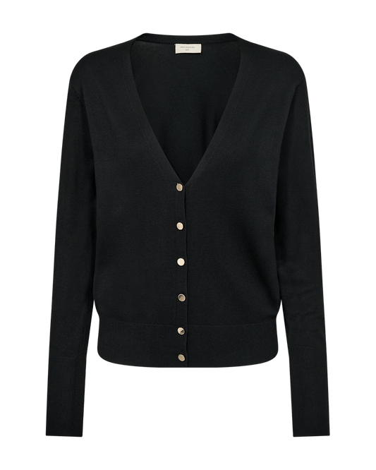 STRICKJACKE FQKATIE-CARDIGAN VON FREE/QUENT SCHWARZ MZ#00873 Mode-Zauber