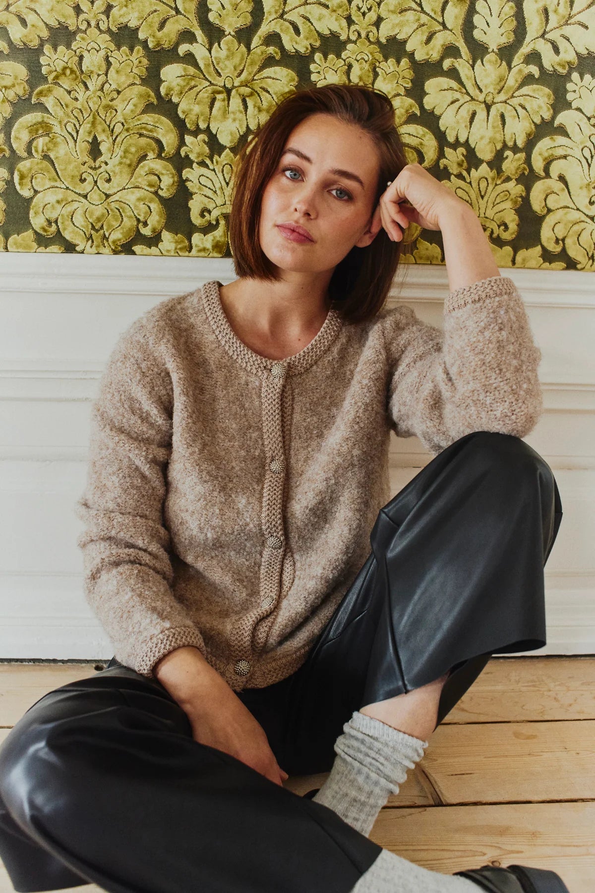 STRICKJACKE FQGRSCHRISTA-CARDIGAN VON FREE/QUENT IN SIMPLY TAUBE MEL. MZ#00958 Mode-Zauber