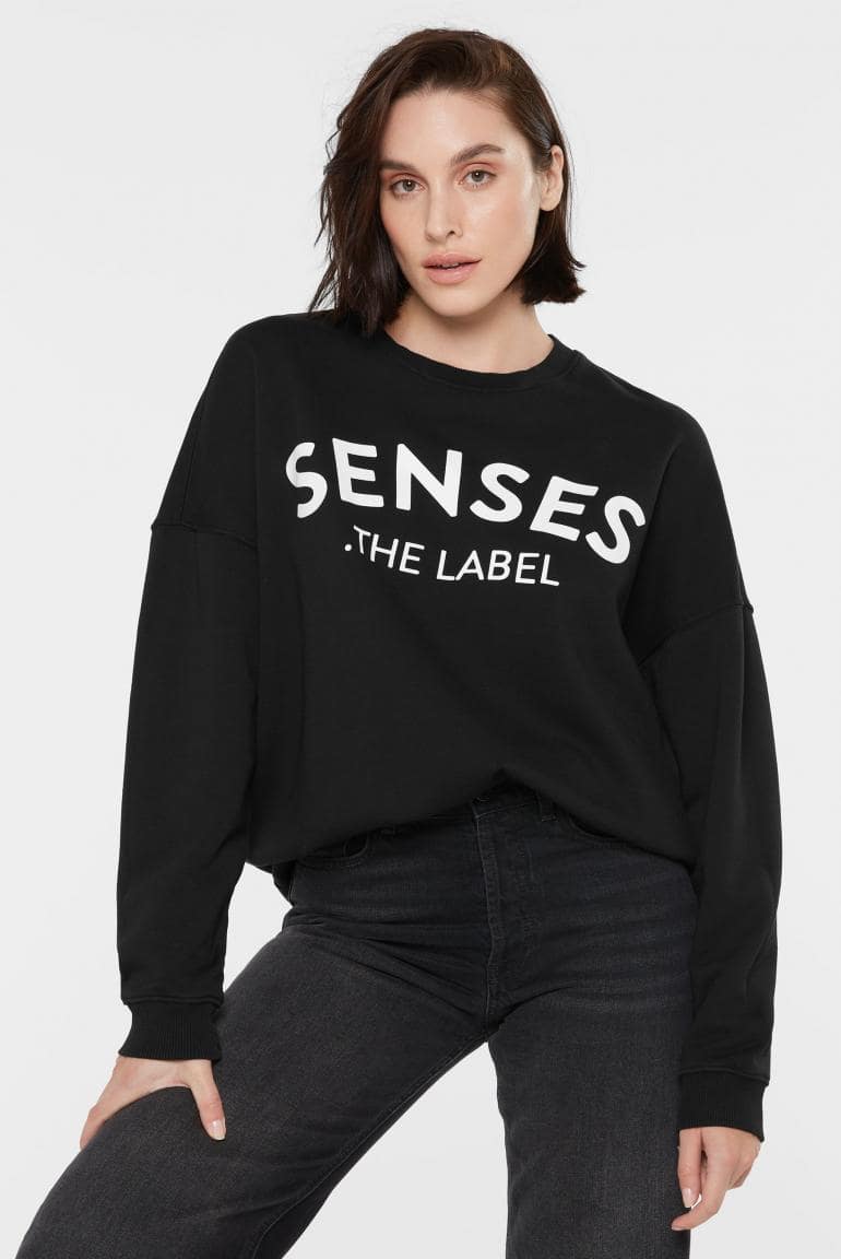 SWEATSHIRT SMI:LLA MIT LOGO DESIGN VON SENSES MZ#00882 Mode-Zauber