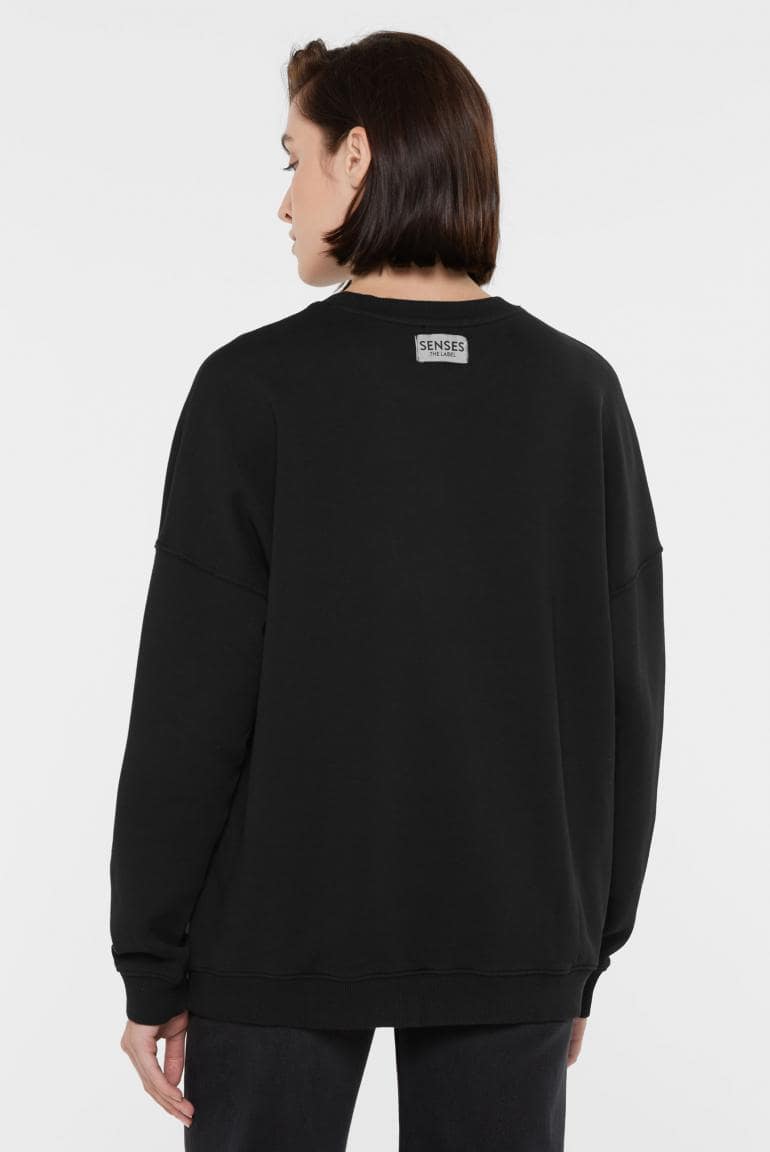 SWEATSHIRT SMI:LLA MIT LOGO DESIGN VON SENSES MZ#00882 Mode-Zauber