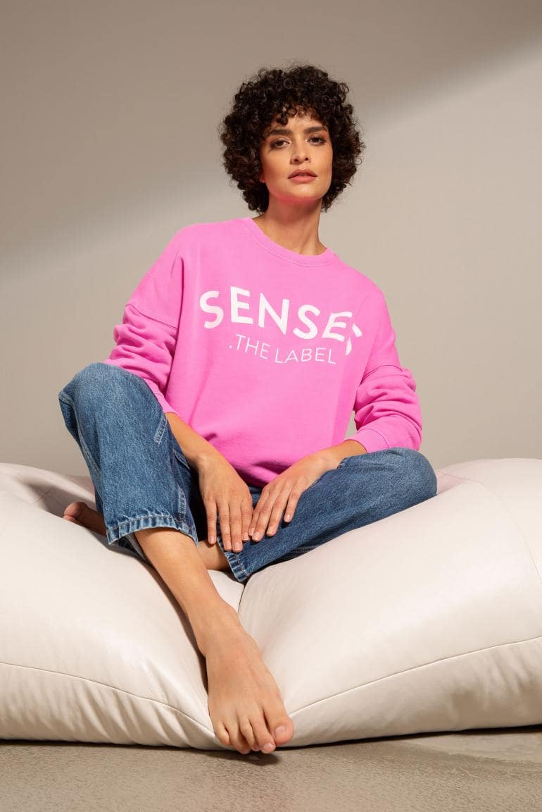 SWEATSHIRT SMI:LLA MIT LOGO DESIGN VON SENSES MZ#00882 Mode-Zauber