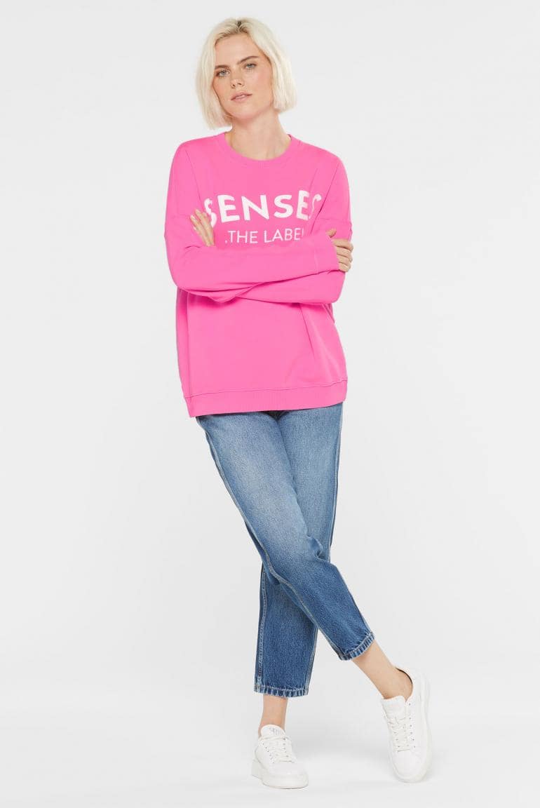 SWEATSHIRT SMI:LLA MIT LOGO DESIGN VON SENSES MZ#00882 Mode-Zauber