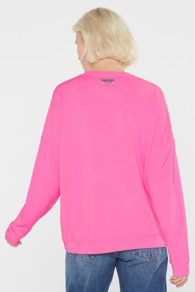 SWEATSHIRT SMI:LLA MIT LOGO DESIGN VON SENSES MZ#00882 Mode-Zauber