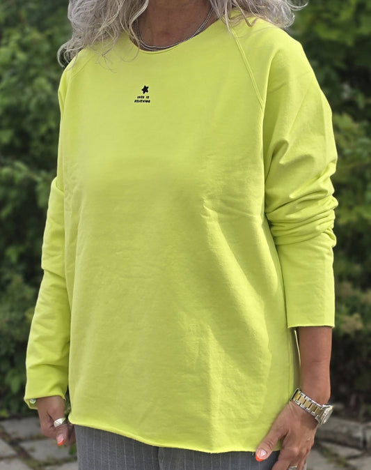 SWEATER PRINT VON PENN&INK W25F1704 IN ELECTRIC BLACK MZ#00915 Mode-Zauber