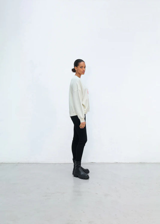 SWEATER BOBBI LIP VON OUTRYGHT IN WHITE DOVE MZ#00940 Mode-Zauber