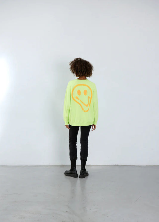 SWEATSHIRT MALOU SMILEY (UNISEX) VON OUTRYGHT IN NEON GRÜN MZ#00665
