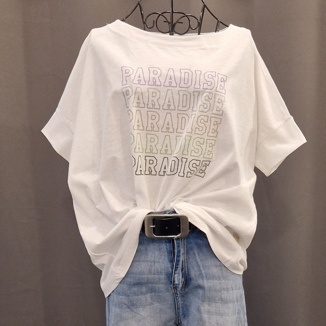 T-SHIRT RUNDHALS VON THESHIRT PROJEKT IN OFFWHITE MZ#00742 Mode-Zauber