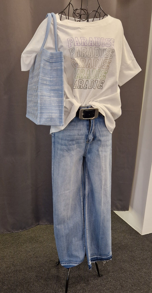 T-SHIRT RUNDHALS VON THESHIRT PROJEKT IN OFFWHITE MZ#00742 Mode-Zauber