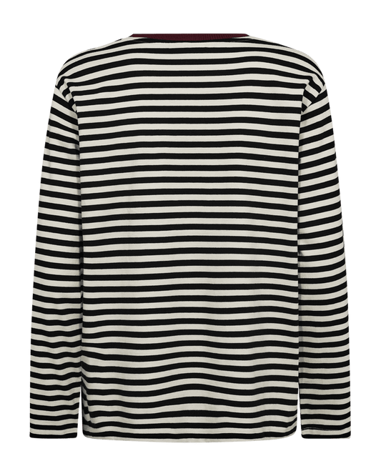 T-SHIRT LANGARM FQJEMMA VON FREE/QUENT IN BLACK W. MOONBEAM MZ#00963 Mode-Zauber