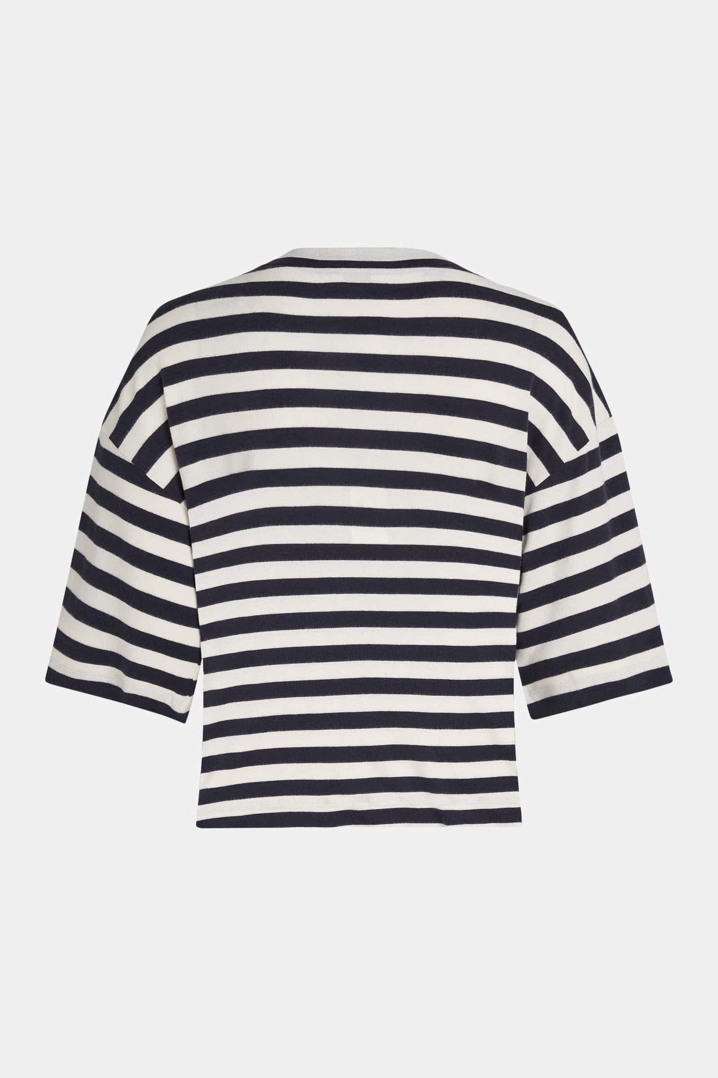 t-shirt damen W24T1096 ecru navy mz00577 mode-zauber