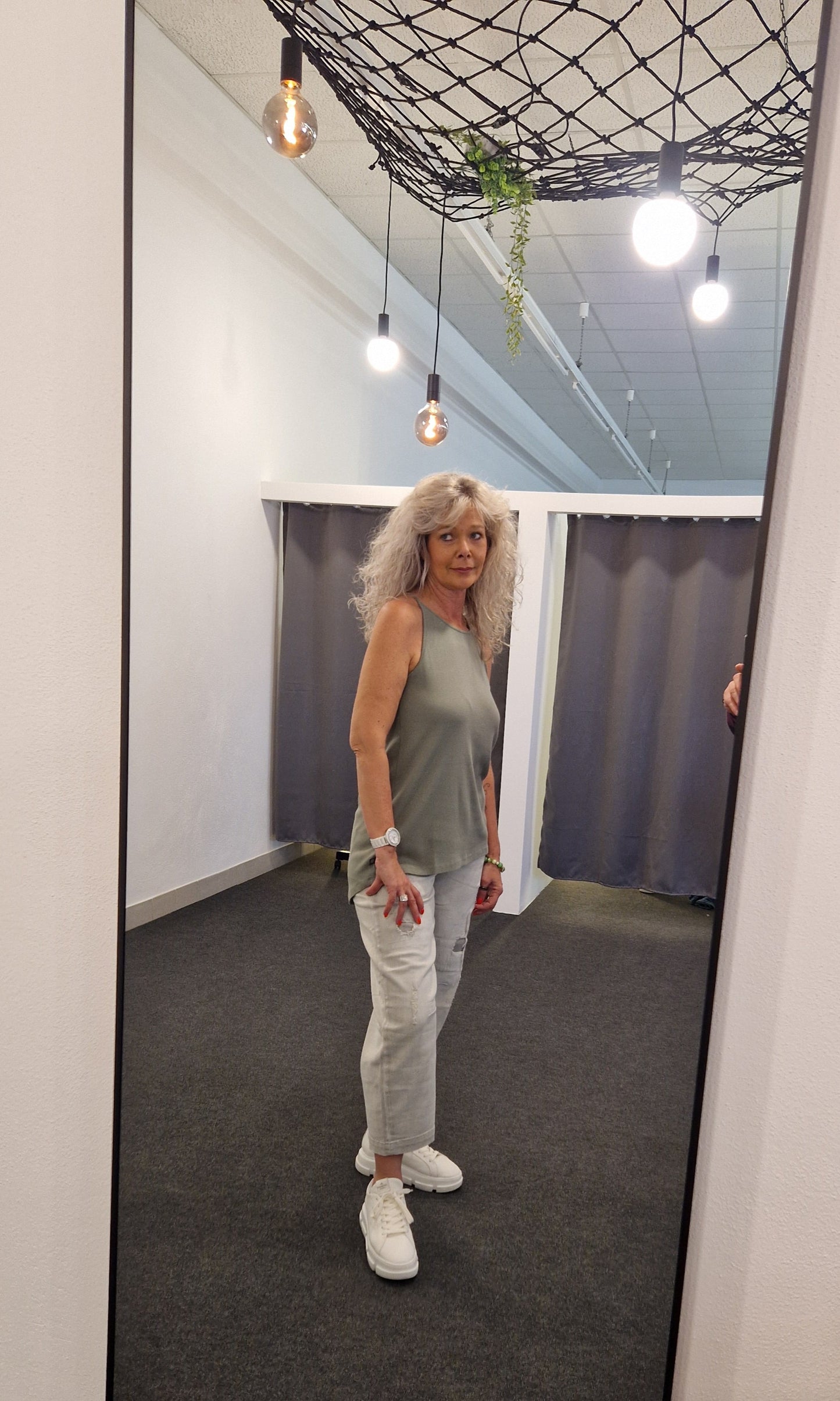 TOP TINA LONG VON OUTRYGHT IN GREENGREY MZ#00768 Mode-Zauber