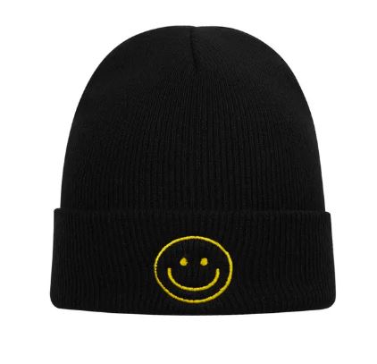 BUNTE MÜTZE MIT SMILEY - SCHWARZ 0604905-014 MZ#00034