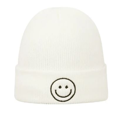 BUNTE MÜTZE MIT SMILEY - WEIß 0604905-004 MZ#00035