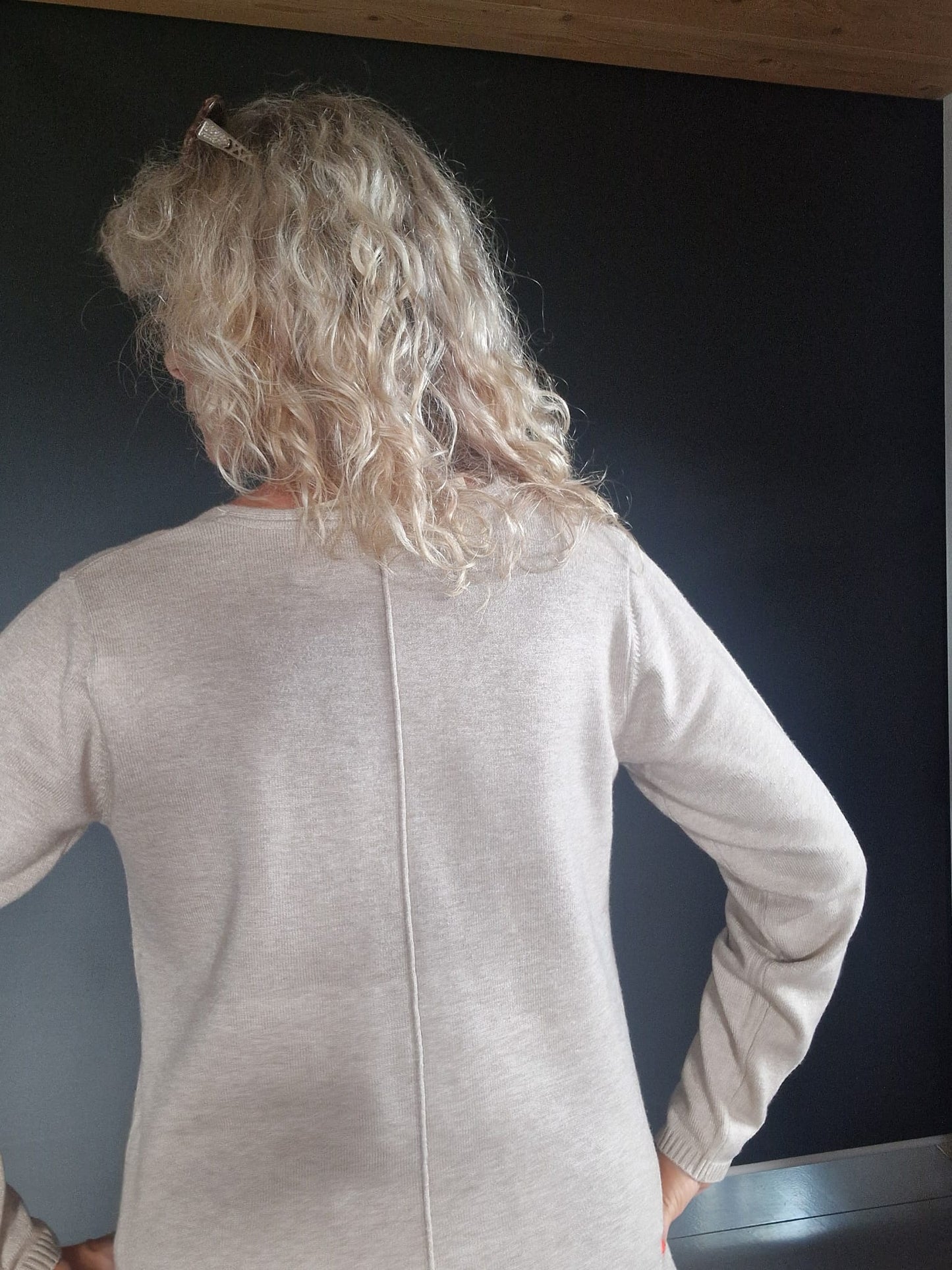 PULLOVER DAMEN FQCLAURA-V TAUPE MZ#00395