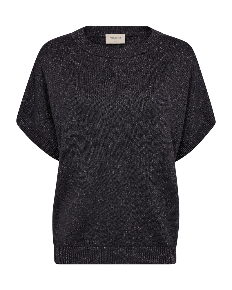 PULLOVER DAMEN FQANILUX VON FREE/QUENT MIT GRAUER NADELSTREIFEN MIT GUNMETAL MZ#00506 Mode-Zauber