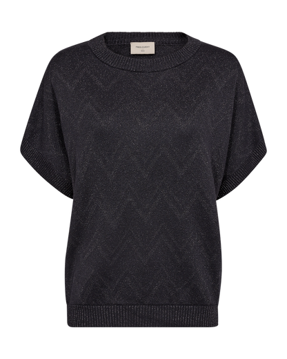 PULLOVER DAMEN FQANILUX VON FREE/QUENT MIT GRAUER NADELSTREIFEN MIT GUNMETAL MZ#00506 Mode-Zauber