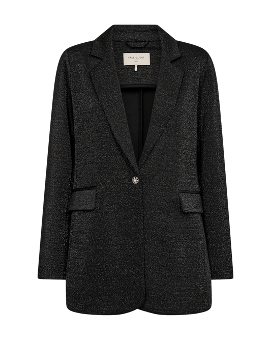 JACKE DAMEN FQNANNILUX VON FREE/QUENT IN SCHWARZ/SILBER MZ#00513 Mode-Zauber