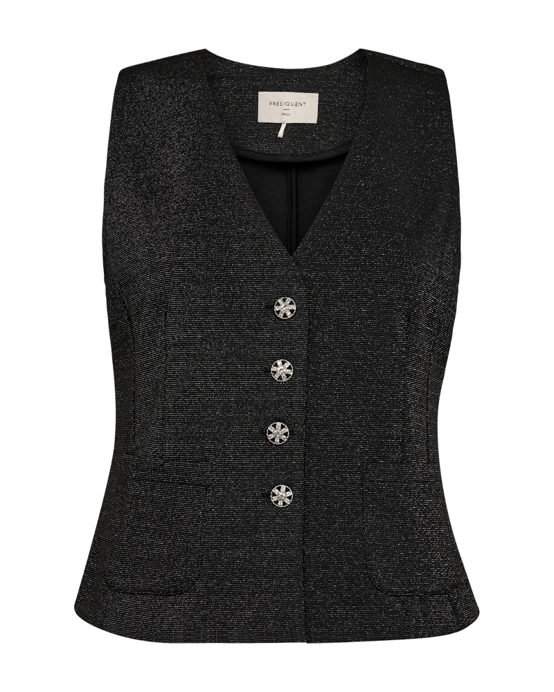 WESTE DAMEN FQNANNILUX VON FREE/QUENT IN SCHWARZ/SILBER MZ#00514 mode-zauber