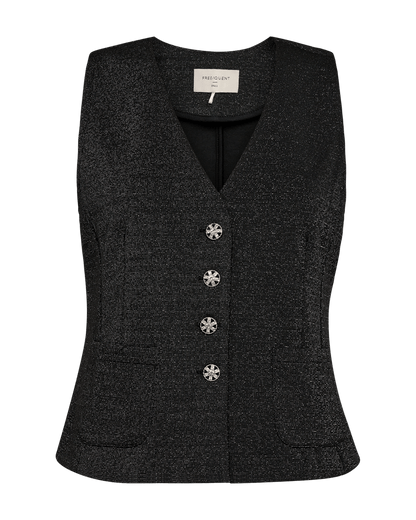WESTE DAMEN FQNANNILUX VON FREE/QUENT IN SCHWARZ/SILBER MZ#00514 mode-zauber