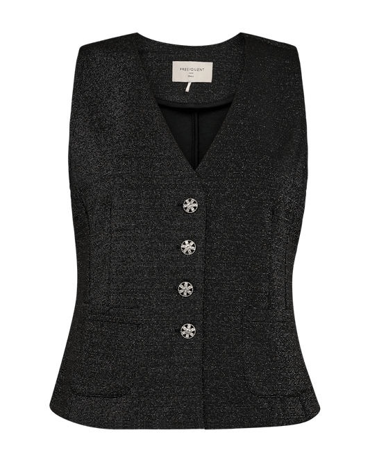WESTE DAMEN FQNANNILUX VON FREE/QUENT IN SCHWARZ/SILBER MZ#00514 mode-zauber