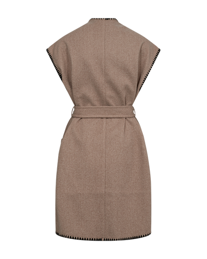 WESTE DAMEN FQYANNA TAUPE MLG W. SCHWARZ MZ#00396 Mode-Zauber