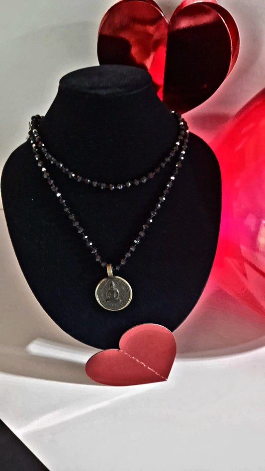 ICON KETTE BUDDHA 30B 6 CM SILVER/BLACK MZ#00113 - Mode-Zauber