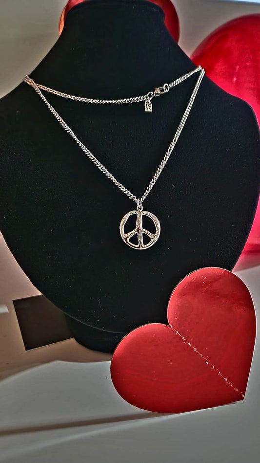 ICON KETTE PEACE NECKLACE SILBER MZ#00120 - Mode-Zauber