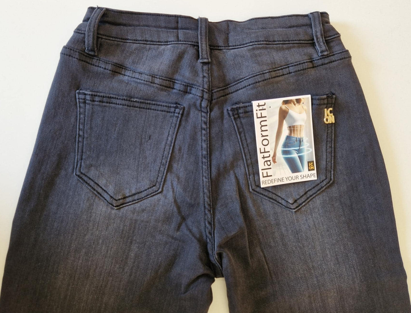 JEANS PINK GIN SLIT VON SENORITAS ICON IN USED BLACK MZ#00971 Mode-Zauber