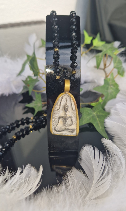 ICON KETTE BUDDHA 52B 6 CM GOLD/BLACK MZ#00115 - Mode-Zauber