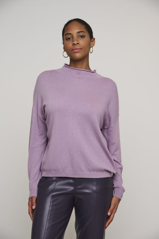 pullover damen von rino&pelle emme flieder warm rollkraken mz#00432 mode-zauber
