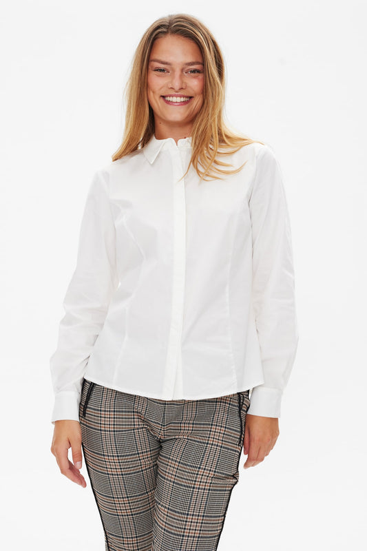 BLUSE FQORIANA-SH VON FREE/QUENT IN WEISS MZ#00760 Mode-Zauber
