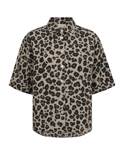 BLUSE LEO FQLAVISCO VON FREE/QUENT  SAND MELANGE M. SCHWARZ MZ#00800 Mode-Zauber