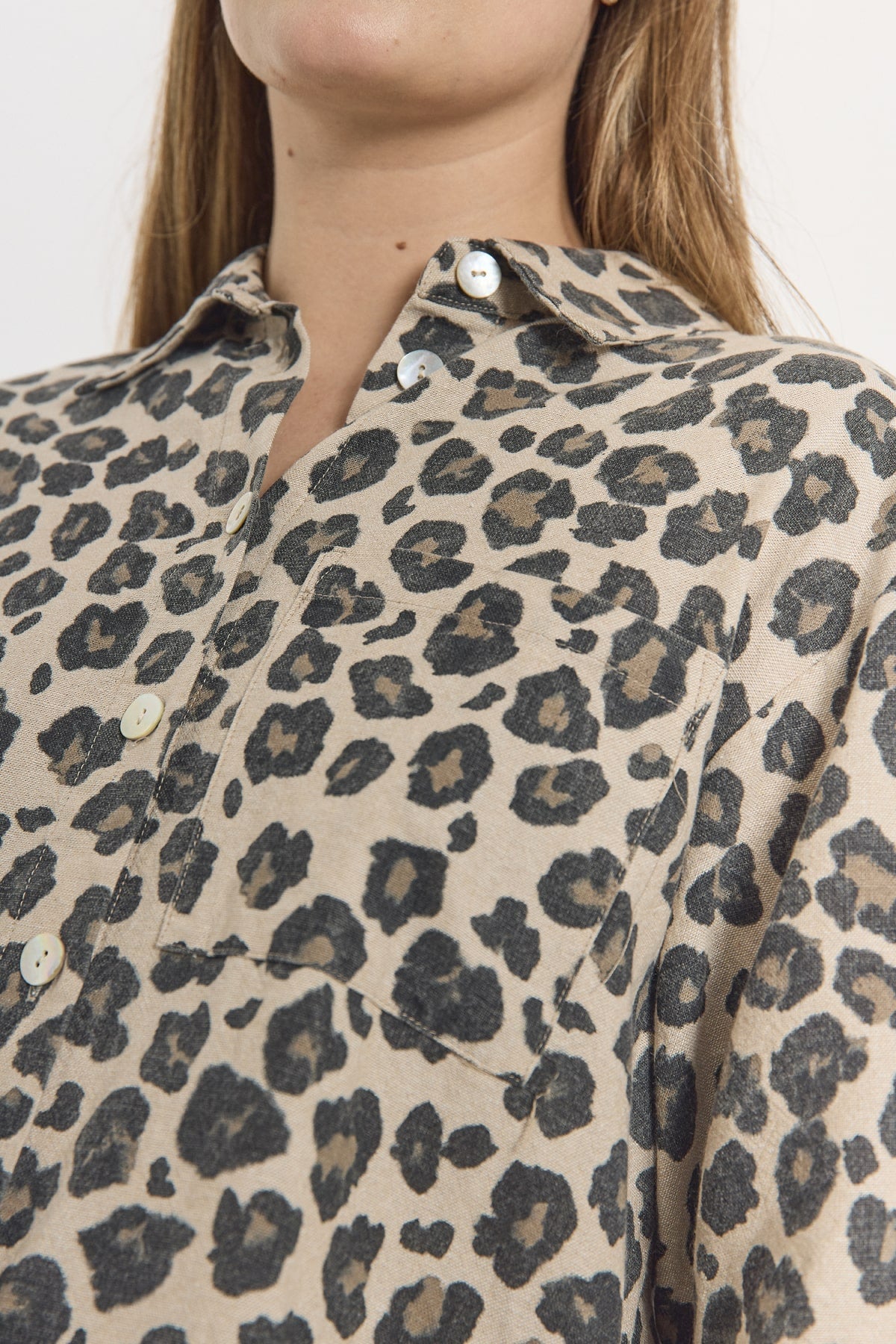 BLUSE LEO FQLAVISCO VON FREE/QUENT  SAND MELANGE M. SCHWARZ MZ#00800 Mode-Zauber