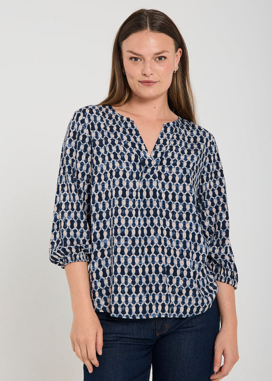 BLUSE FQADNEY VON FREE/QUENT SALUTE MIT MONDSTRAHLEN MZ#00870 Mode-Zauber