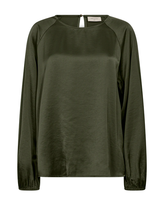BLUSE FQDOVE VON FREE/QUENT SATEEN MZ#00980 Mode-Zauber