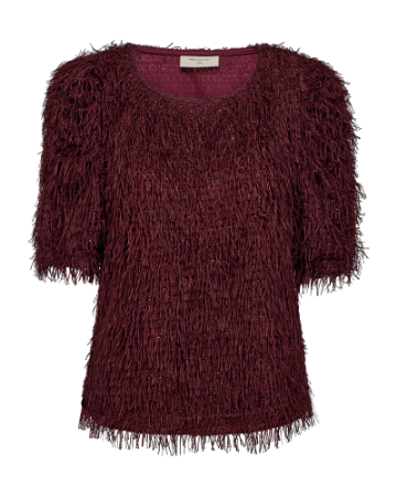 BLUSE MIT FRANSEN VON FREE/QUENT IN PORT ROYALE MZ#00985 Mode-Zauber