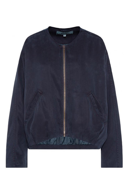 BLOUSEN OV:AR MIT GEWASCHENER TWILL-STRUKTUR VON SENSES IN BLUE NAVY MZ#00947 Mode-Zauber
