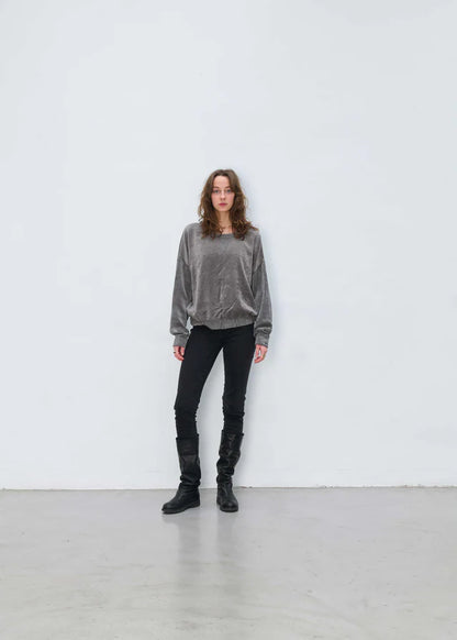 Damen Sweater von Outryght in Grau MZ#00620 Mode-Zauber