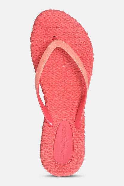 FLIP FLOP VON ILSE JACOBSEN MIT GLITZER IN INDIAN RED MZ#00801 Mode-Zauber