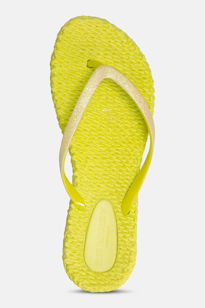 FLIP FLOP VON ILSE JACOBSEN MIT GLITZER IN LIME MZ#00802 Mode-Zauber