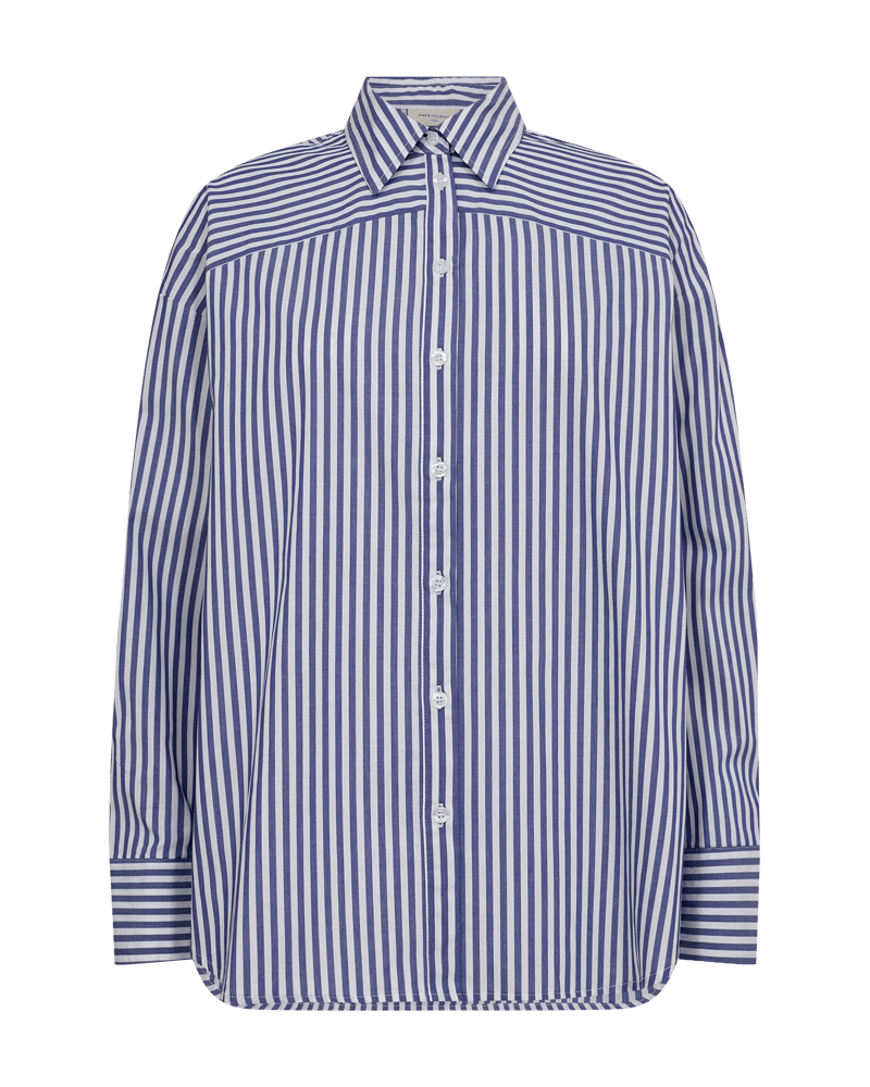 HEMD DAMEN FQCLAIR VON FREE/QUENT IN BLAU MIT WEISS MZ#00564 mode-zauber