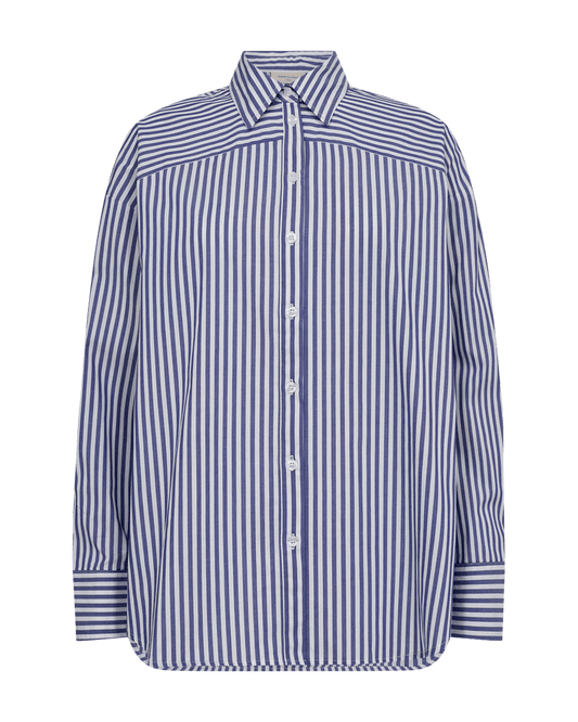HEMD DAMEN FQCLAIR VON FREE/QUENT IN BLAU MIT WEISS MZ#00564 mode-zauber