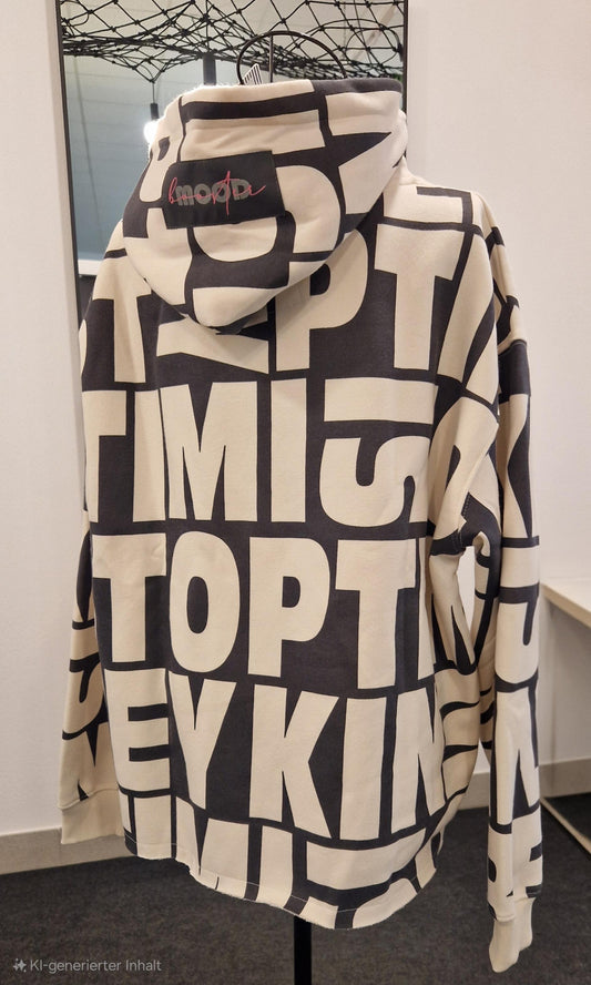 HOODIE MIT KAPUZE UND PRINT VON THESHIRT PROJEKT IN ANTHRAMELANGE MZ#01008 Mode-Zauber