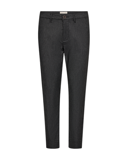 HOSE DAMEN MIT NADELSTREIFEN FQREX VON FREE/QUENT IN DUNKEL GRAU MZ#00591 mode-zauber