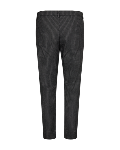 HOSE DAMEN MIT NADELSTREIFEN FQREX VON FREE/QUENT IN DUNKEL GRAU MZ#00591 mode-zauber